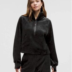 Lululemon oversized velvet scuba half zip - size M/L NWT